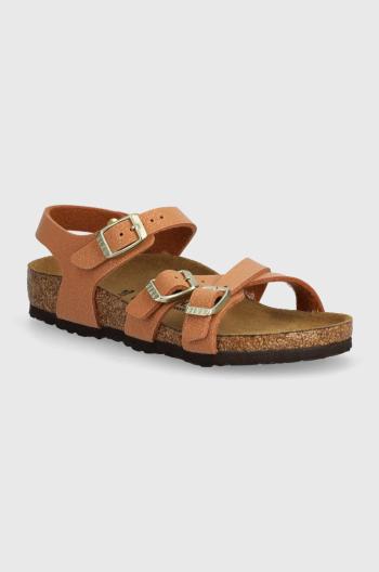 Dětské kožené sandály Birkenstock Kumba Kids BFBC hnědá barva