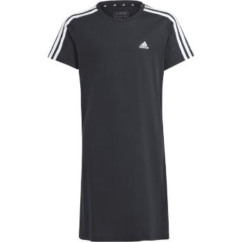 adidas ESSENTIALS 3-STRIPES DRESS Dívčí šaty, černá, velikost