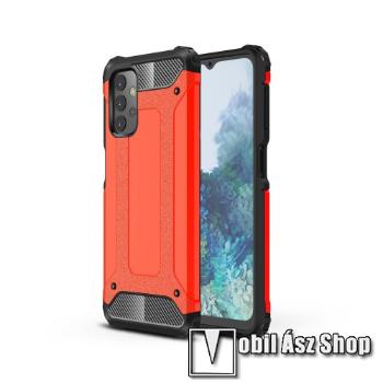 OTT! MAX DEFENDER műanyag védő tok / hátlap - PIROS - szilikon belső, ERŐS VÉDELEM! - SAMSUNG Galaxy A32 5G (SM-A326B) / Galaxy M32 5G (SM-M326B/DS)