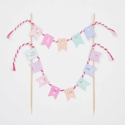 CELEBRATION Dekorace na dort "Happy Birthday" - mix