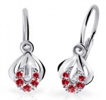 Cutie Jewellery Dětské náušnice z bílého zlata C2270-10-X-2 červená