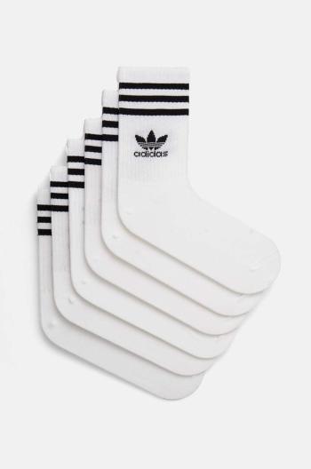 Ponožky adidas Originals Adicolor bílá barva, JE1828