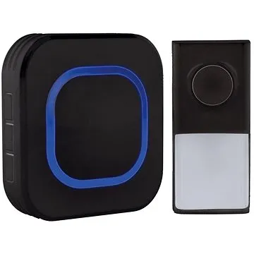 Solight bezdrátový zvonek, do zásuvky, 250m, černý, learning code (1L49B)