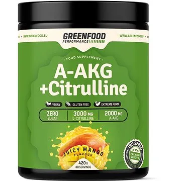 GreenFood Nutrition Performance A-AKG + Citrulline Malate Juicy mango 420g (GF6043)