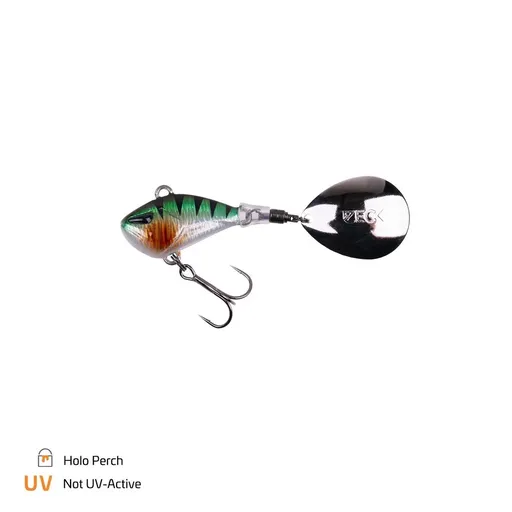 Zeck Tail Spinner Rogue Runner 10g - Holo Perch,Zeck Tail Spinner Rogue Runner 10g - Holo Perch