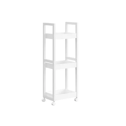Koupelnový regál s kolečky 20x30x80 cm, bílý