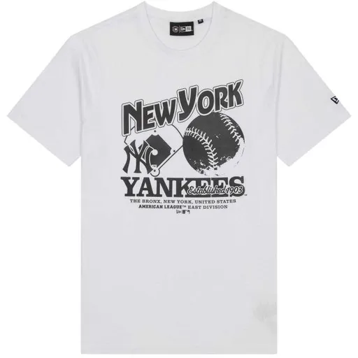 New Era NEW YORK YANKEES MLB Pánské triko, bílá, velikost