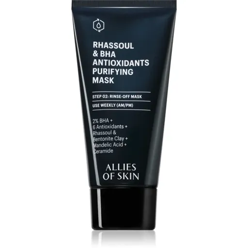 Allies of Skin Rhassoul & BHA Antioxidants hloubkově čisticí maska 50 ml