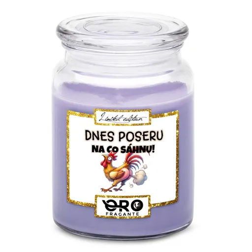 Svíčka Poseru na co sáhnu (Vůně svíčky: Levandule)