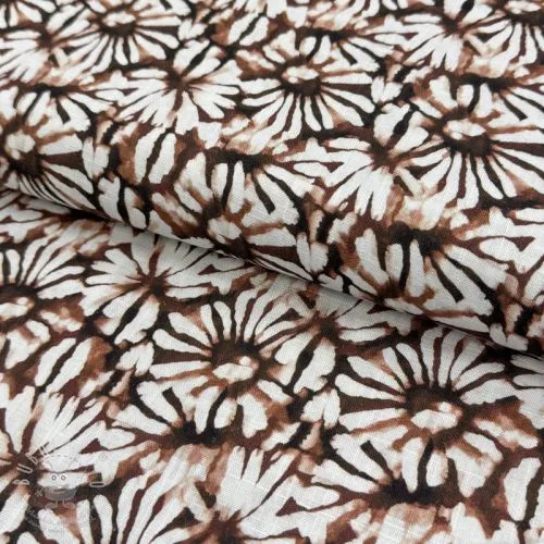 Viskóza se lnem Dandelions digital print