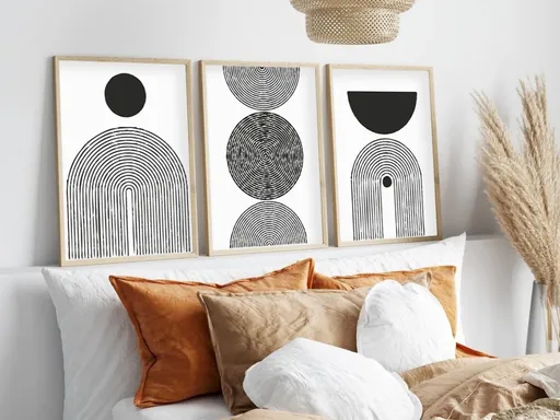 Dekorativní rámovaný obraz z MDF (3 kusy) Huhu163 - 50 x 70