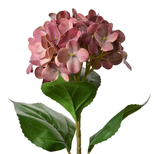 Tmavě růžová umělá květina hortenzie Hydrangea - 16*15*68 cm 5PL0137DP