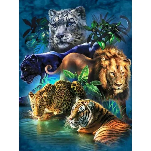 Diamantové malování Šelmy 30 x 40 cm