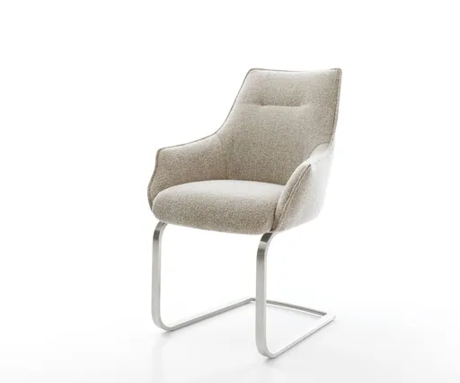 Jídelní židle Alja-Flex s područkami látka Měkký béžová jídelní