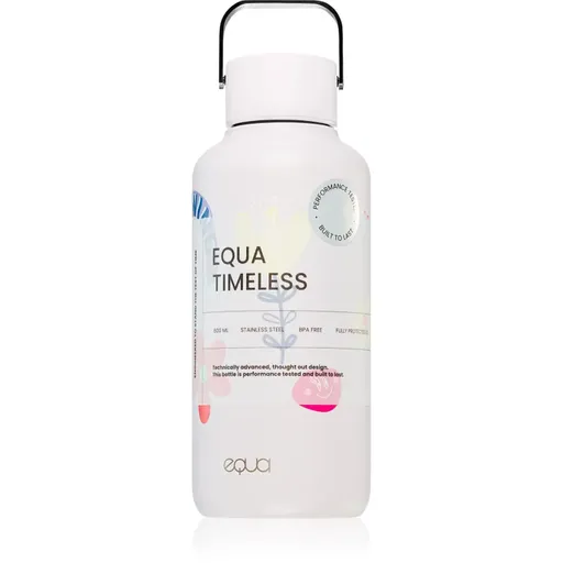 Equa Timeless nerezová láhev na vodu malá barva Flower Power 600 ml