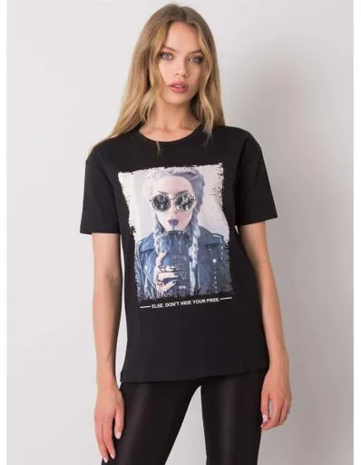 Dámské tričko s potiskem KEMMA černé