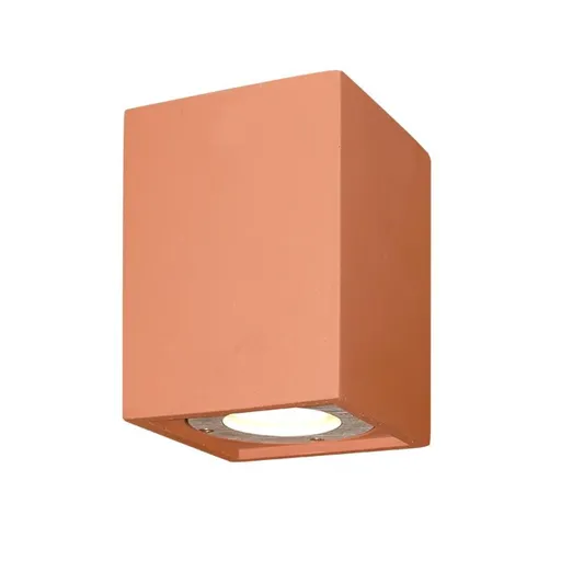 ACA Lighting venkovní hranaté stropní svítidlo beton IP65 GU10, terakota