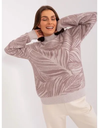 Fuchsiový klasický svetr s ozdobnými knoflíky