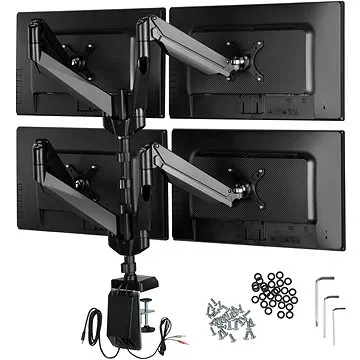 Stolní držák pro 4 monitory od 13" do 32" - černá (404157)