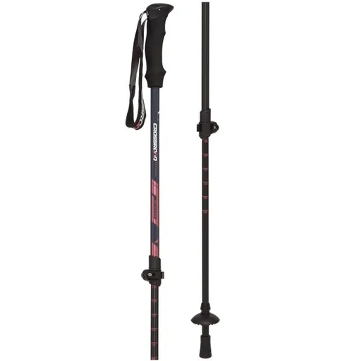 Crossroad CHEROKEE Třídílné trekové hole, červená, velikost