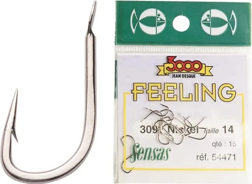 Sensas Háčky Feeling 3091 Nickel 15ks - vel.14,Sensas Háčky Feeling 3091 Nickel 15ks - vel.14