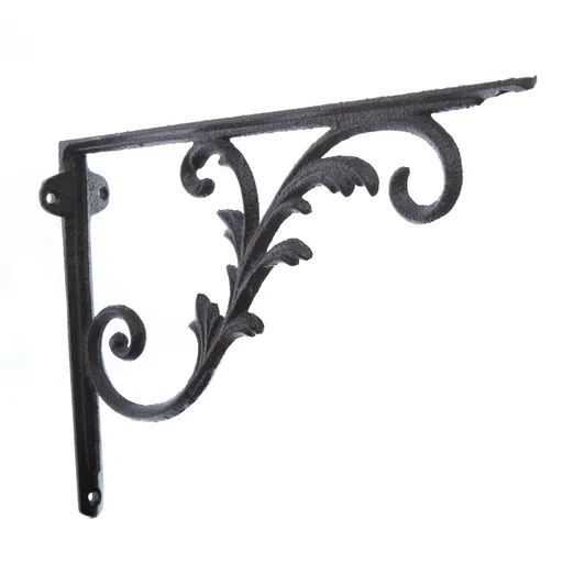 Litinová konzole pod poličku Mensola černá, 20 x 27 cm