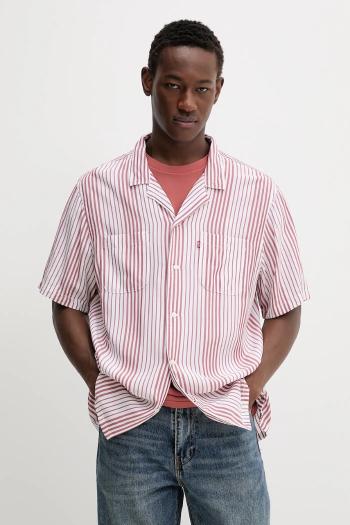 Levi's ing S/S CLASSIC CAMPER galléros, piros, relaxed, 21976