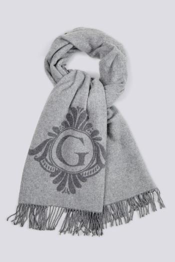 ŠÁLA GANT D1. G MONOGRAM SCARF GREY MELANGE