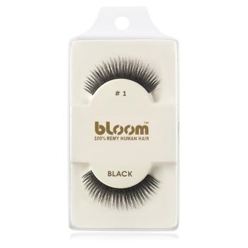 Bloom Natural nalepovací řasy z přírodních vlasů No. 1 (Black) 1 cm