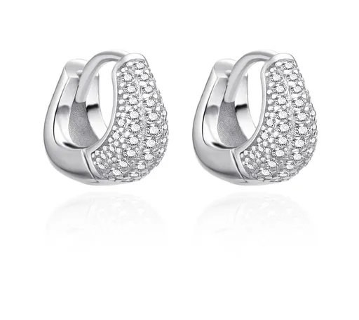 Agato Módní stříbrné náušnice se zirkony AGT-E157KW