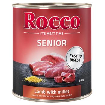 24x800g Rocco Senior nedves kutyatáp vegyes csomag: 12x szárnyas + 12 x bárány