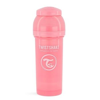 Twist shake Nápojová láhev antikolikum 260 ml pastelově růžové