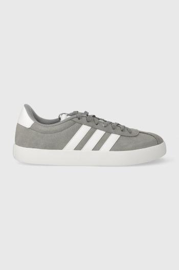 Kožené sneakers boty adidas COURT šedá barva, ID6276