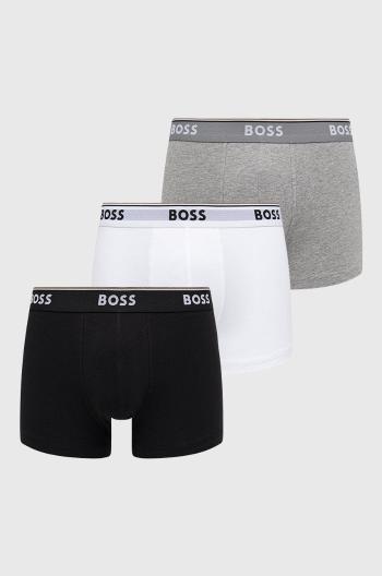 Boxerky BOSS 3-pack pánské, bílá barva, 50475274