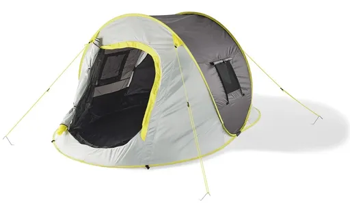 RockTrail Zatemněný pop-up kempinkový stan pro 2 osoby 412195 šedý/žlutý