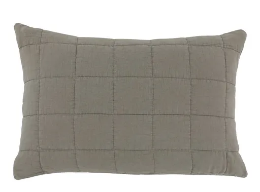 Zelený povlak na polštář s opraným vzhledem Aix Vintage Quilt - 60*40 cm Chic Antique