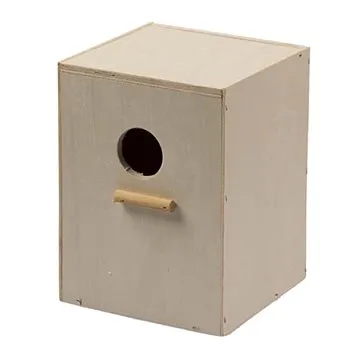 Duvo+ Dřevěná budka pro andulky 15 × 15 × 20 cm (82008307)