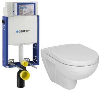 GEBERIT KOMBIFIX ECO, nádržka UP 320 bez tlačítka + WC JIKA LYRA PLUS + SEDÁTKO DURAPLAST 110.302.00.5 LY6