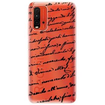 iSaprio Handwriting 01 - black pro Xiaomi Redmi 9T (hawri01b-TPU3-Rmi9T)