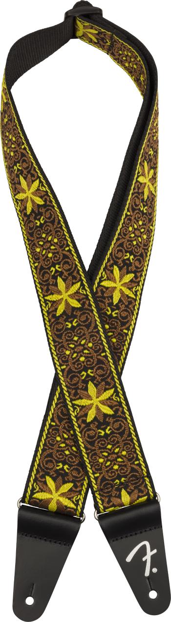 Fender Pasadena Woven Strap, Yellow Wallflower, 2"