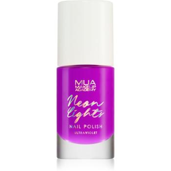 MUA Makeup Academy Neon Lights neonový lak na nehty odstín Ultraviolet 8 ml