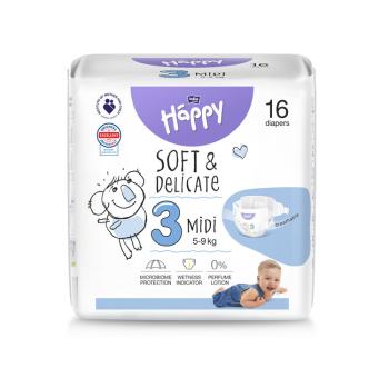 BELLA HAPPY Baby Pleny jednorázové Midi 5-9 kg 16 ks