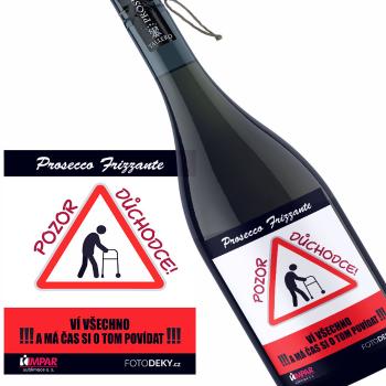 Víno Pozor důchodce (Druh Vína: Prosecco)