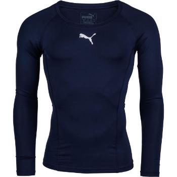 Puma LIGA BASELAYER LONG SLEEVE TEE Pánské funkční triko, tmavě modrá, velikost