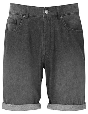WOMBAT® Pánské džínové kraťasy - Černý denim | S