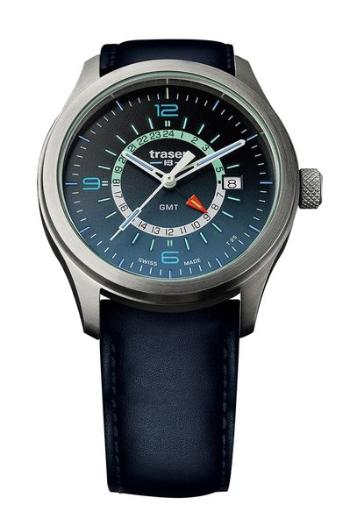 Traser Aurora GMT Blue - kůže