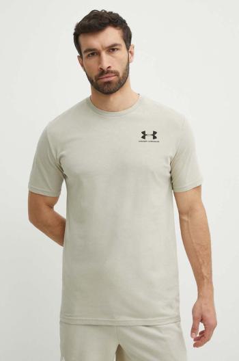 Tričko Under Armour zelená barva, s potiskem, 1326799