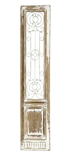 Krémovo-hnědý antik dekorativní panel na postavení Sutt French - 41*4*198cm Chic Antique