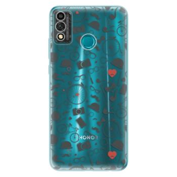 Odolné silikonové pouzdro iSaprio - Vintage Pattern 01 - black - Honor 9X Lite