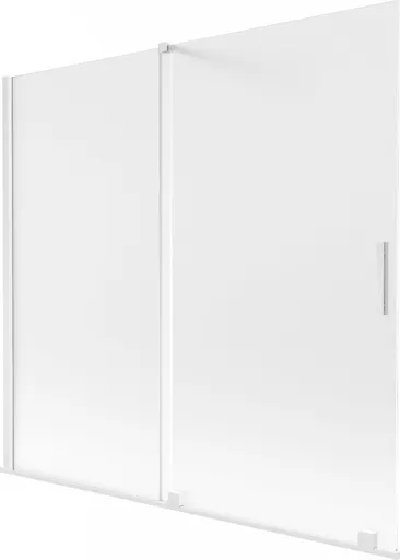 MEXEN/S Velar dvoukřídlá posuvná vanová zástěna 170 x 150, dekor, bílá 896-170-000-31-20